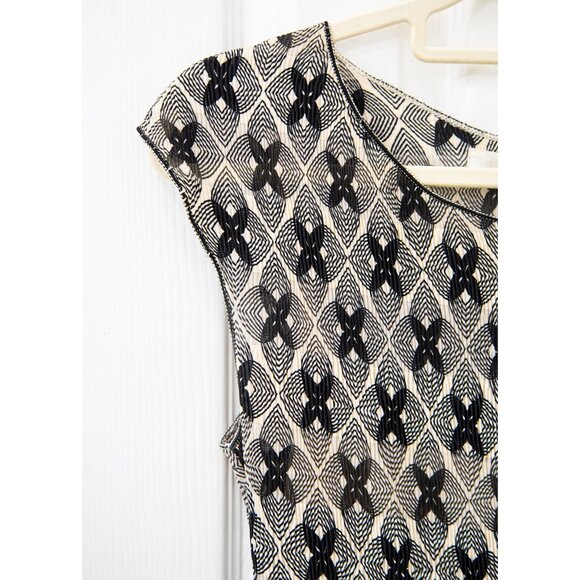 Max Studio Navy and Pink Cocktail Dress with Geometric Pattern, size L - Picture 2 of 9